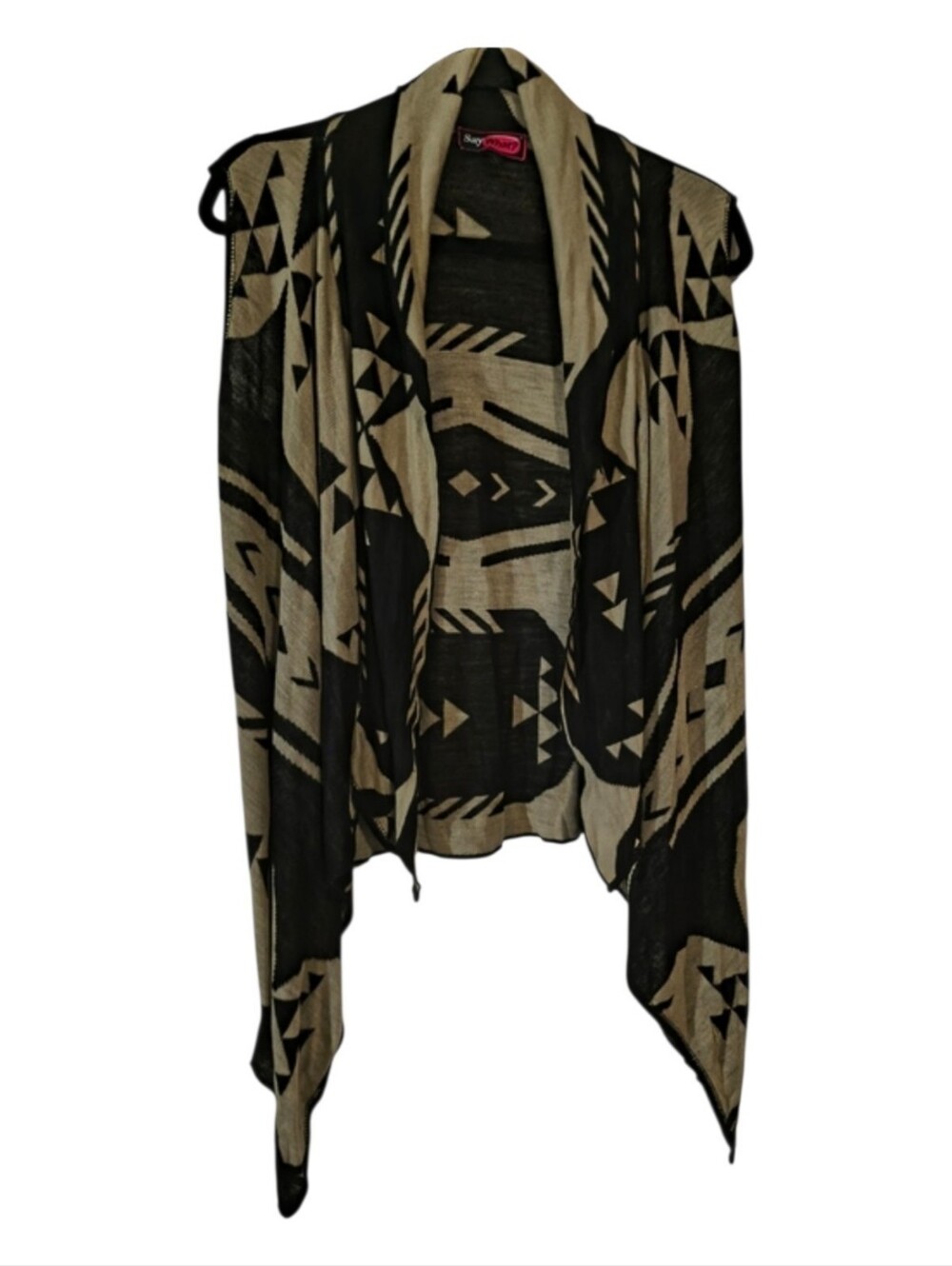 Say What? Black & Tan Southwestern Knit Cardigan